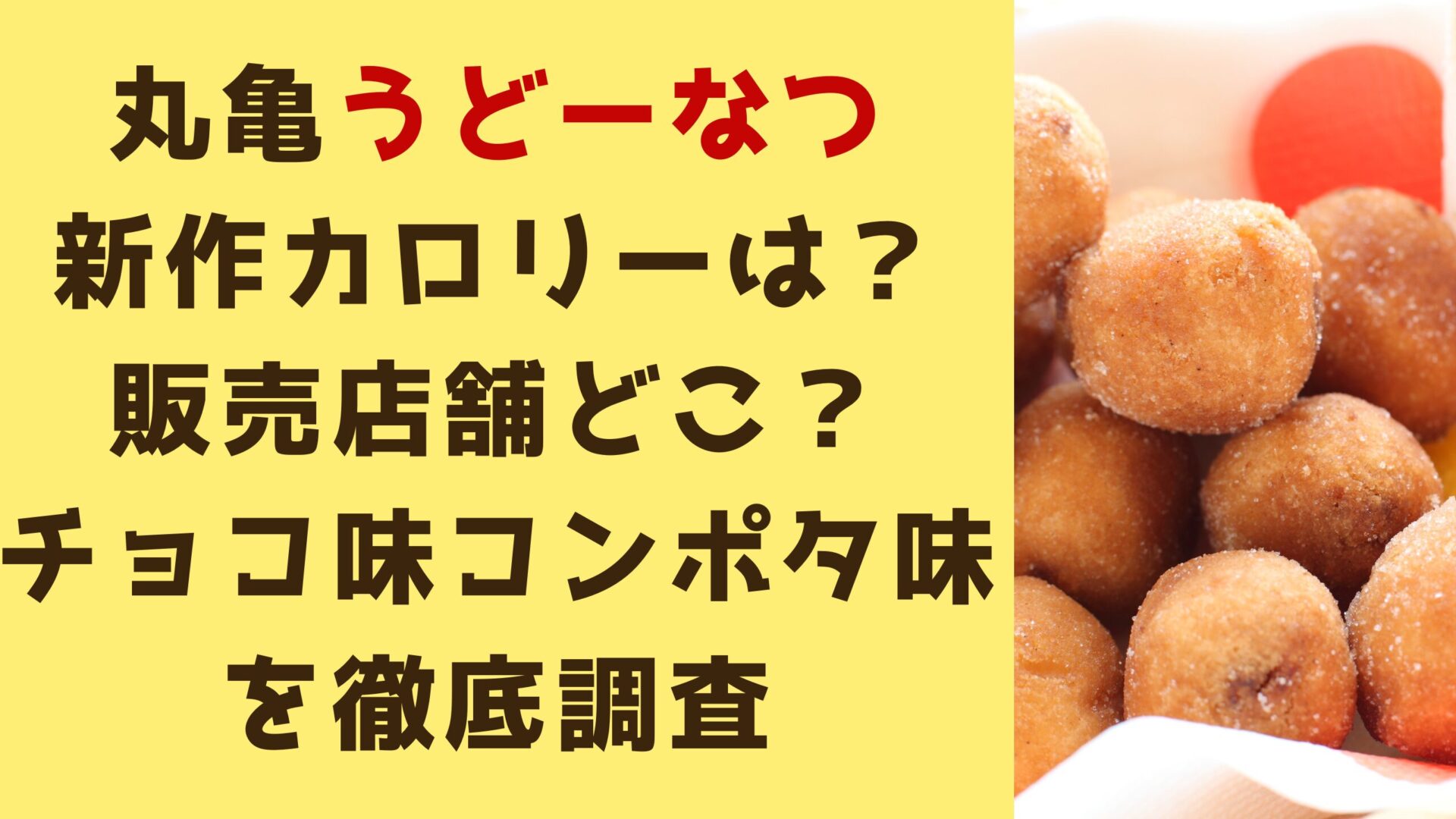 丸亀うどーなつ新作カロリーは？販売店舗どこ？チョコ味コンポタ味を徹底調査タイトルとぼんぼんドーナツの写真画像