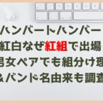 ハンバートハンバート紅白なぜ紅組で出場？男女ペアでも組分け理由＆バンド名由来も調査！